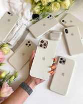 Antique White iPhone Silicone Cover – Soft Touch, Anti-Slip & Stylish Protection for iPhone 16
